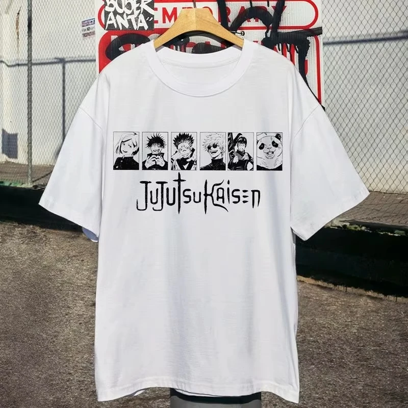 Jujutsu Kaisen Joint T-shirt a maniche corte da uomo Animazione giapponese Periferica Estate Allentata Tendenza bidimensionale a mezza manica
