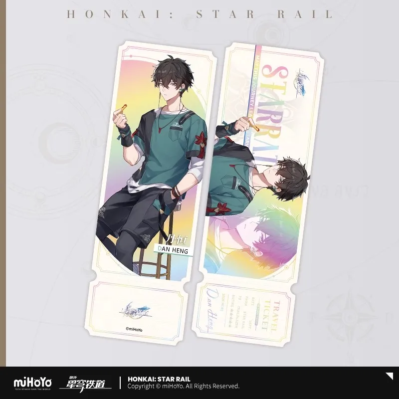 MiHoYo Honkai officiel: StarRail Set Sail for Flavor Series Ticket de Collection Laser, accessoires d'anime authentiques, accessoires de jeu