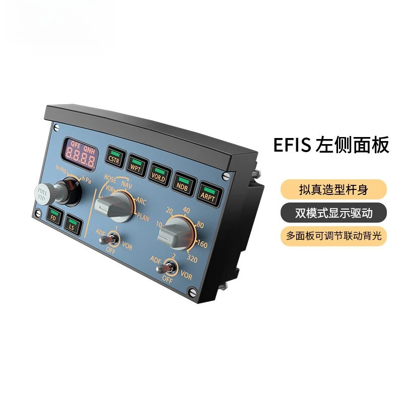 Full Size EFIS Flight Control Unit Joystick Cockpit Panel for X-Plane 12