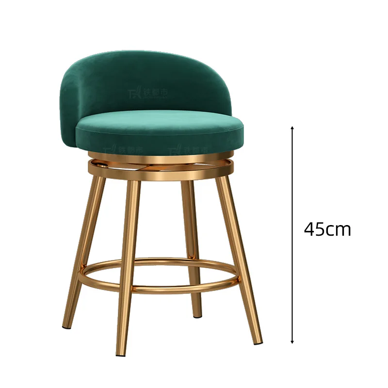 Dressing Table Stool Rotating Backrest Bedroom Girl Luxury Minimalist Desk Modern Nail Makeup Chair Furniture Living Room 화장대 스툴 image 4