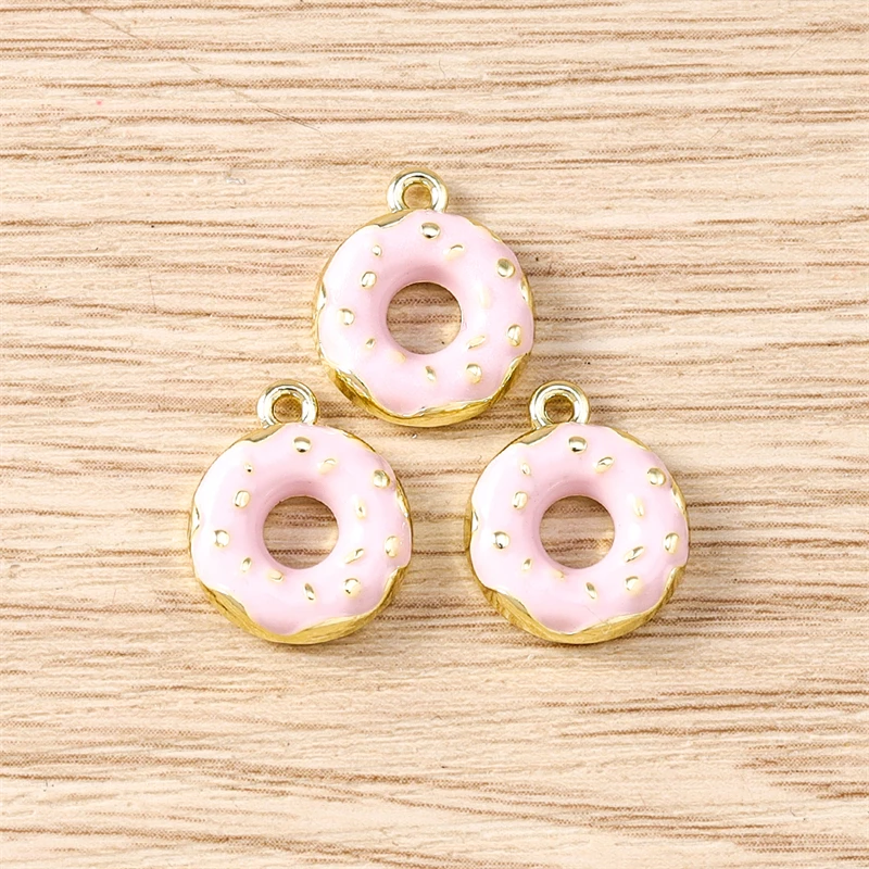 5 Stück Mix süße Lebensmittel Charms Legierung Kuchen Kaffeetasse Brot Charms Anhänger für Schmuckherstellung Tropfen Ohrringe Halsketten DIY Handwerk Geschenk – Detail 10