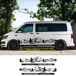 4Pcs/Lot Car Stickers Motorhome Camper Van For Volkswagen VW Transporter T4 T5 T6 Multivan Caravelle DIY Decals Accessories