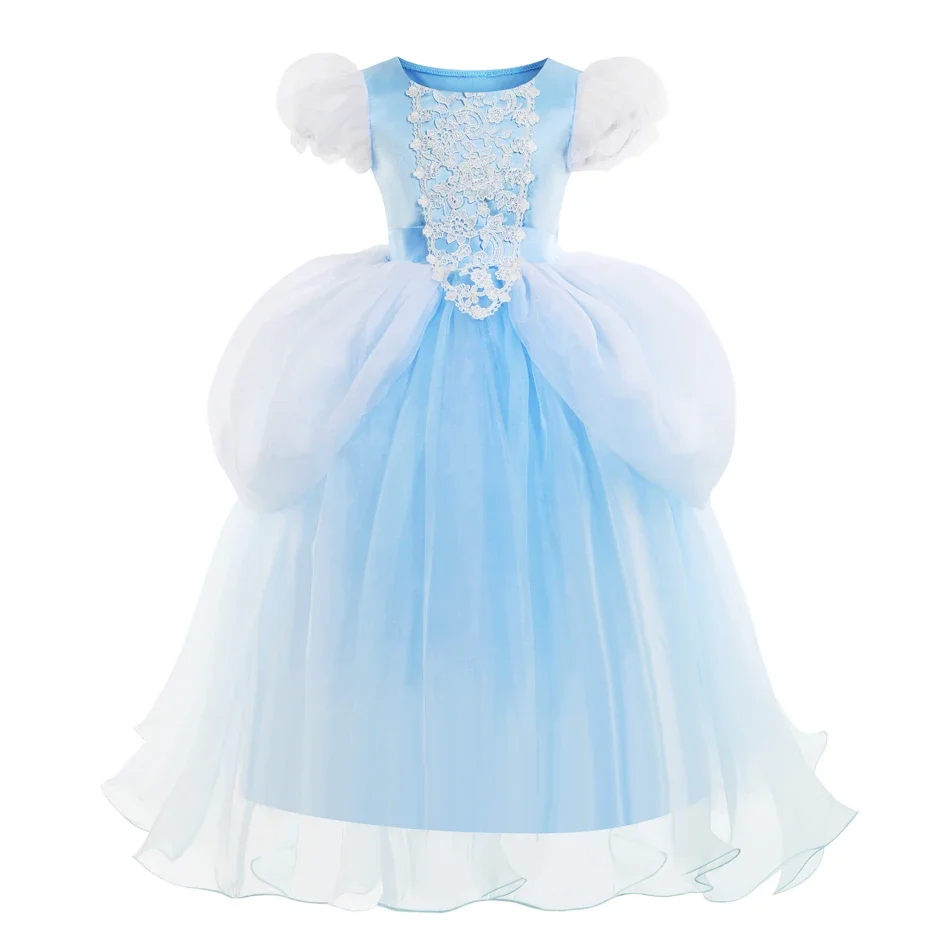 Girls Cinderella Cosplay Costume For Children Baby Girl Kids Halloween Birthday Party Dress Princess Costume