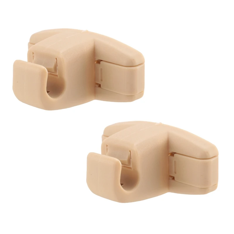 2X Beige Sun Visor Clip Holder Bracket 51168243575 For Bmw E46 3 Series 325 M3