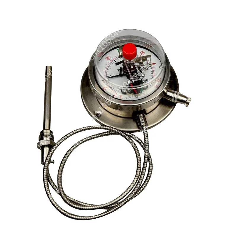Professional Marine Engine Temperature Gauge Stainless Steel Electrical Contact Type for Oil Exhaust Pipe 1/2 inch NPT