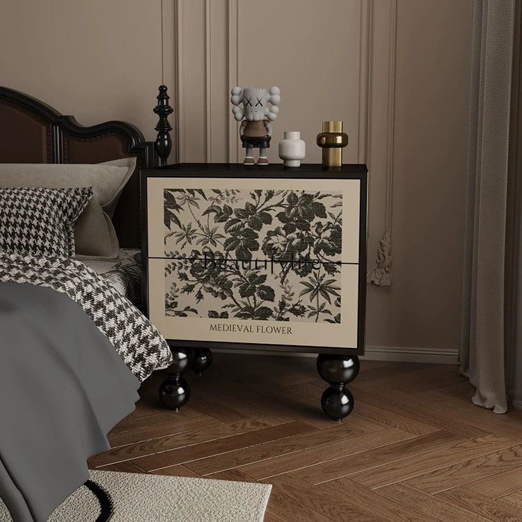 

Cream Wind Bed Vintage Bedside Locker Bedroom Home Drawer Locker