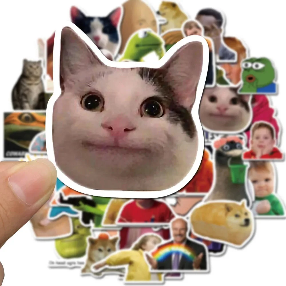 Funny Cute Character Meme Stickers, Waterproof Decals