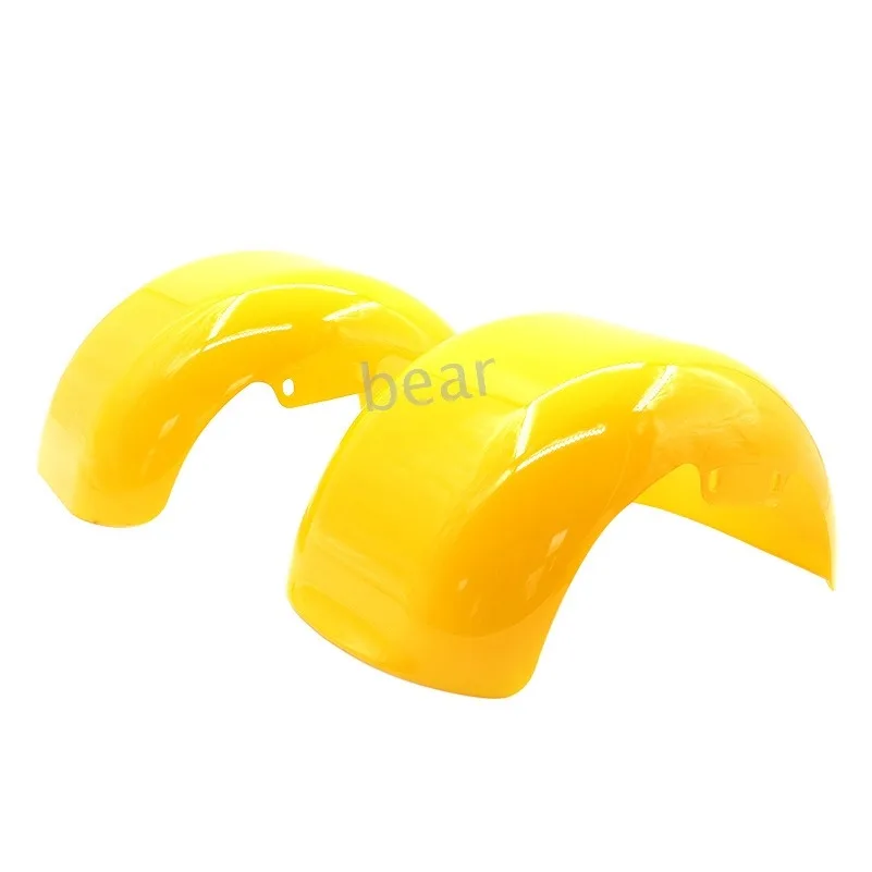 Yellow Front and Rear Fender Mudguards Electric Scooter Accessories with Tail Lights Plastic Shell for Citycoco  Harley