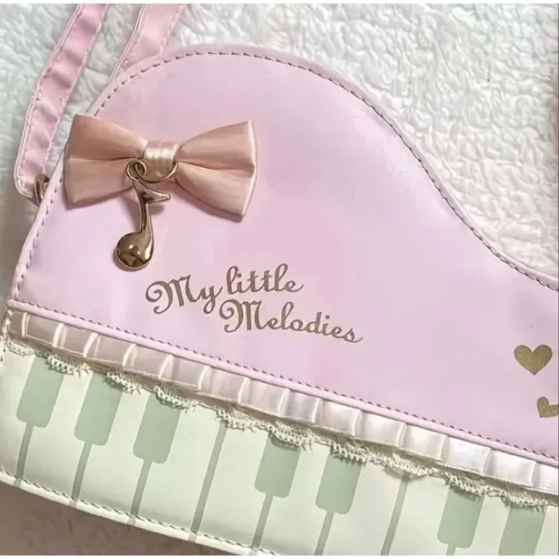 Polka Dot Piano Key Umhängetasche, große Handtasche in Kontrastfarbe, Y2k JK Mädchen-Aktentasche, Damen Wave Point Bowling-Einkaufstasche – Detail 34