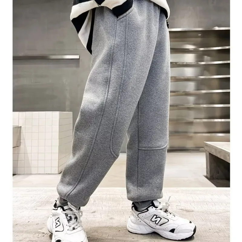 Children's Plush Pants, Sports Pants, Cool And Hygienic Pants, Spring And Autumn New Casual Pants Trend For Older Children