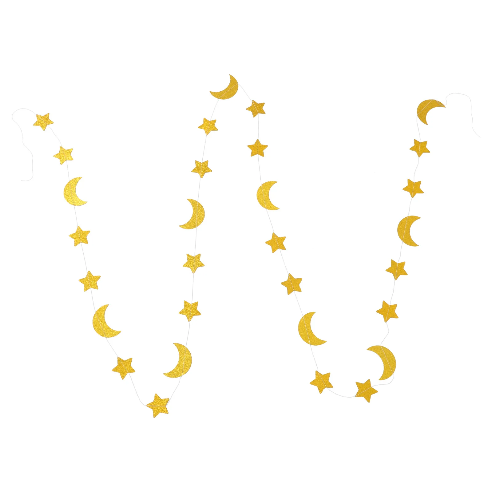 

Glitter Star Moon Garland 3M Sparkly Paper Hanging Decor Bunting for Engagement Wedding Birthday Baby Shower Party Photo Booth