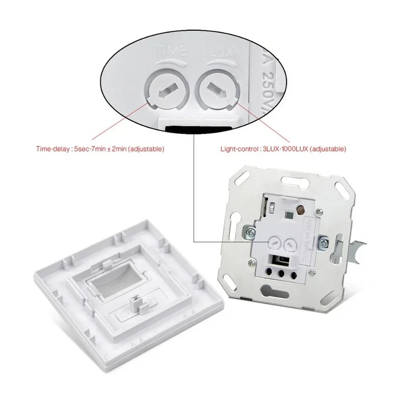 Infrared Motion Sensor Wall Mounted Sensor Motion Light Switch ON/OFF Automatic Recessed for LED Lamp Bulbs