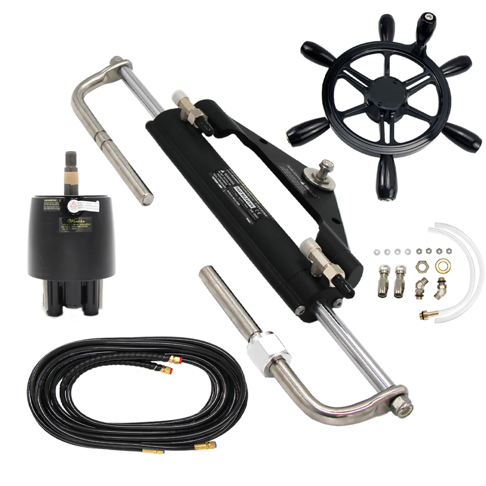 150 HP Marine Hydraulic Steering Hose Kit 26ft Stainless Steel Cylinder, Helm Pump, Tube/Hose, Hose, Steering Wheel Boat Yacht