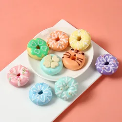 Fake Food Donut Model Kawaii Cream Cupcake Artificial Dessert Decorative Ornaments Simulation Food Keychain Pendant Home Decor