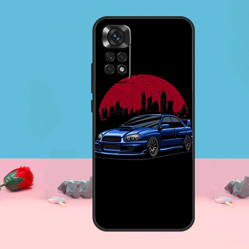 Etui na telefon Xiaomi Redmi Note 14 13 12 10 11 Pro 11S 12S z motywem sportowego samochodu JDM Drift, etui na Redmi 15 15C 10C 12C 13C 14C