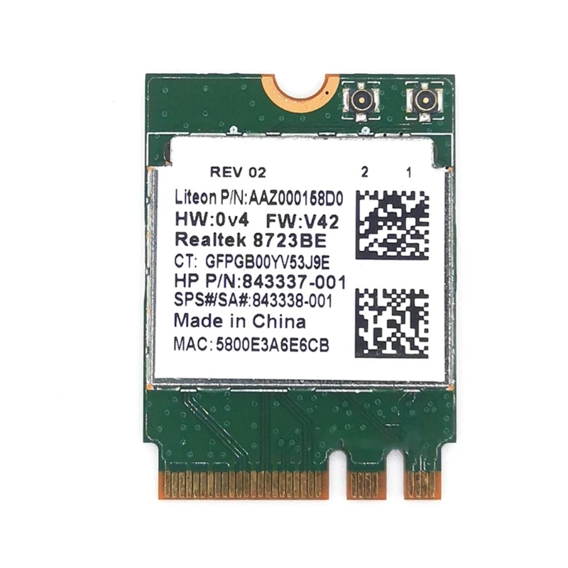 

896F RTL8723BE 802.11N Wireless LAN Card NGFF- Interface Bluetooth-compatible 4.0 843338-001 843338 For 205-G3 260-G2