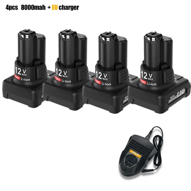 Voor Bosch BAT420 Batterij 12V 8000mAhOplaadbare BAT412A BAT413A D-70745Gop 2607336013 2607336014   Vervanging van gereedschapsbatterijen