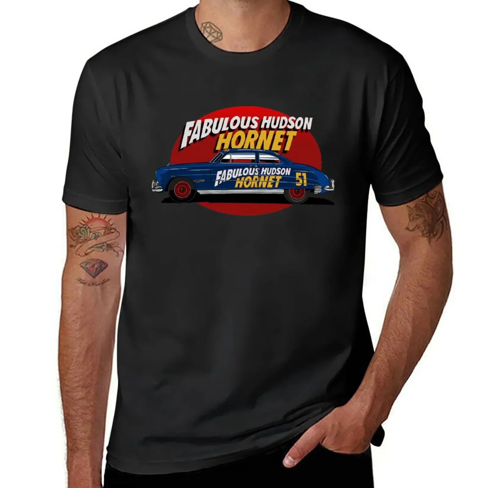 Fabulous Hudson Hornet illustration by petrothings T-Shirt sports fans vintage t shirts men clothings