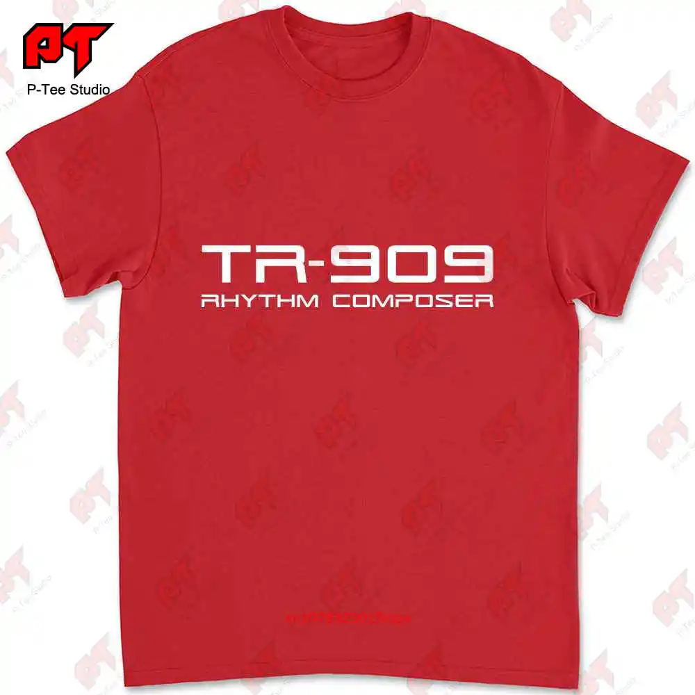 Roland Tr 909 Logo 909 808 303 Analogue Synthesisertechno Rave House T-shirt 4F9Z