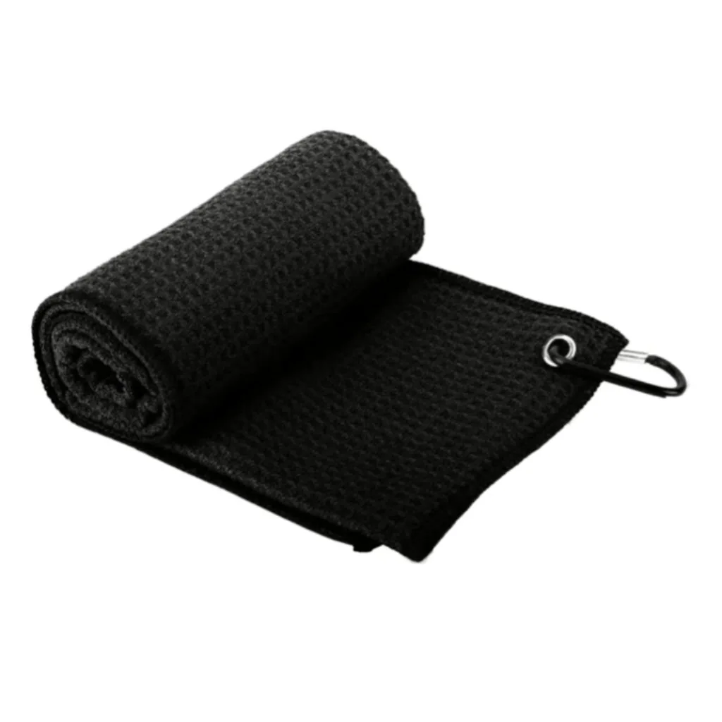 1pc Golf Towels, 30cm*30cm,11.81in*11.81in, Microfiber Waffle Pattern Golf Towel-Contains Golf Towels