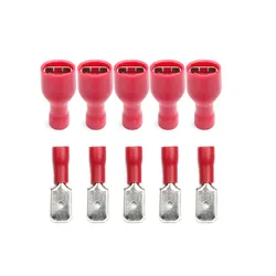 10/20/50pcs Female Male FDD/FDFD MDD 1.25-250 2.5-250 5.5-250 Insulated Electrical Crimp Terminal for Cable Wire Connector 6.3mm