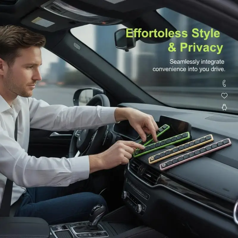 Car Temporary Parking Phone Number Plate Luminous Digits Hideable Design Universal for All Vehicle Daily Parking Use
