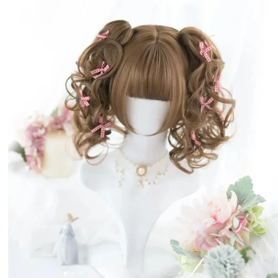 شعر مستعار صناعي طويل أشقر من OLACARE للنساء مموج مع ألياف مقاومة للحرارة #2