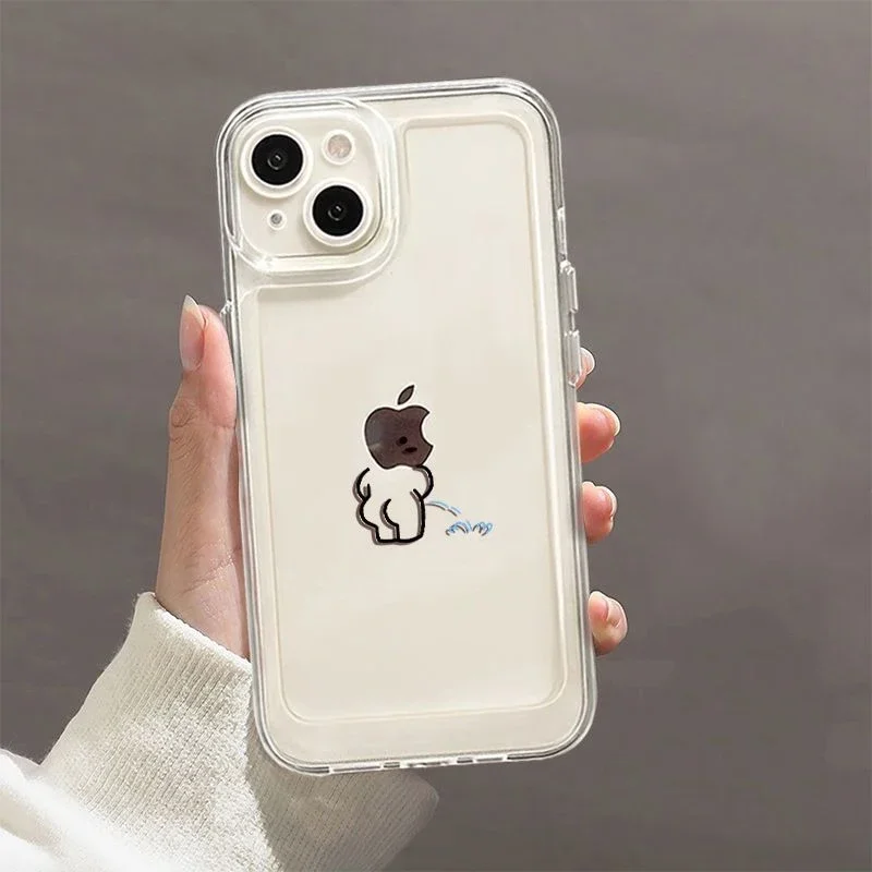 面白いマッチマンのペアカップル携帯ケース iPhone 17 16 15 11 12 14 13 Pro Max Mini X XS XR 7 8 Plus SE4 16E 耐衝撃カバー