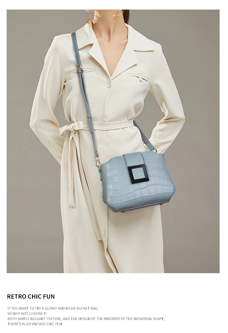 Aidanni Damen-Umhängetasche aus echtem Leder, 2026 Sommer Neue Trendige Vielseitige Schultertasche, Kleine Handtasche aus Rindsleder der obersten Schicht – Detail 2