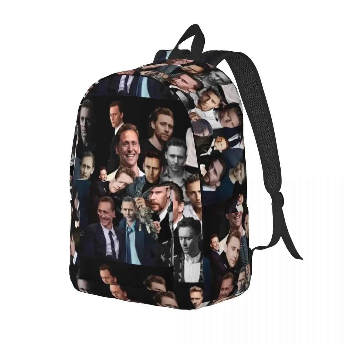 Tom Hiddleston Sexy Collage for Men Women Student School Book Bags Actor Daypack Middle High College Hiking