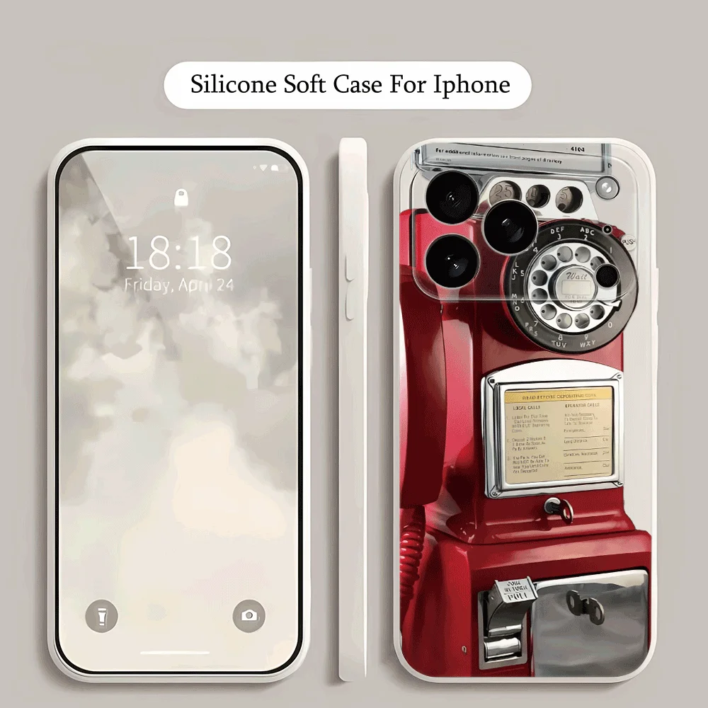 

Vintage telephone Phone Case for iPhone17Pro Max/17Pro/17/16/15/14/13/12/11/Pro/Plus Fashion Friend Gift Aesthetic Phone Case