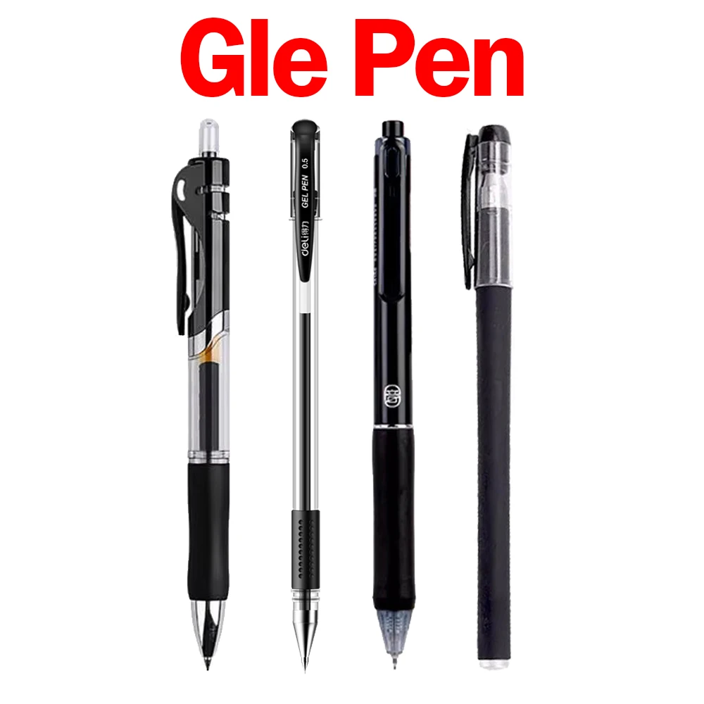 Gel Ink Pen 0.5mm Retractable & Capped Type Smooth Writing Fine Point Quick Dry Ink Office School Home Stationery