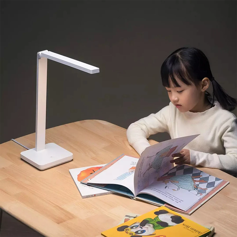 Imagem -04 - Mijia Lite Smart Led Desk Lamp Proteção para os Olhos Luz de Mesa Escurecendo Lâmpada de Cabeceira Noturna 4000k 500 Lumens