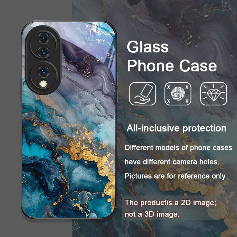 芸術的な大理石模様の強化ガラス製スマホケース Huawei Nova 13 Pro 12 11SE 10 P60 P50 P40 Lite Mate 40 50 5G対応