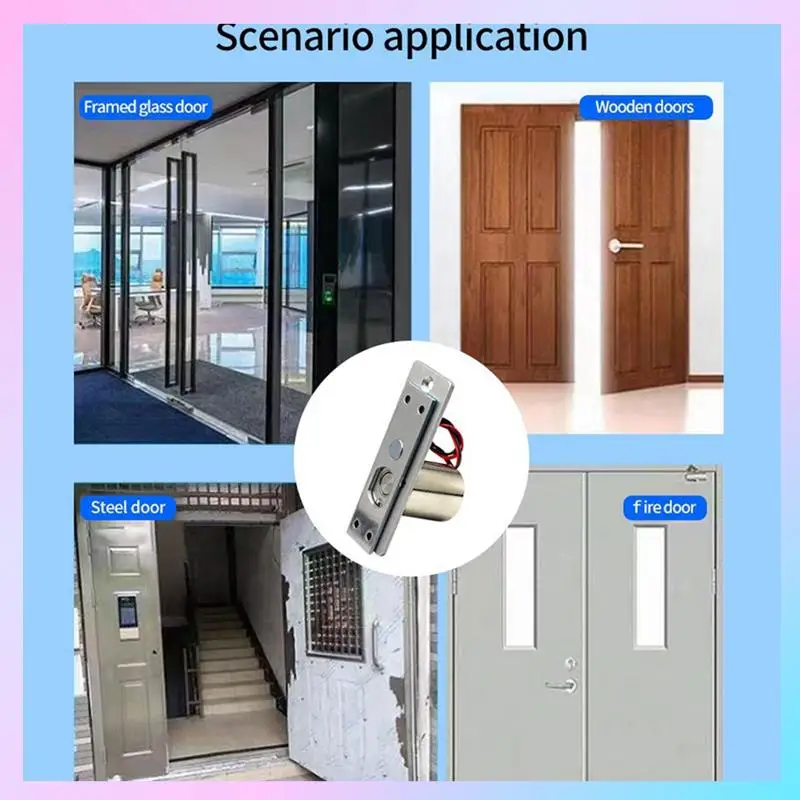 

AB25-Waterproof Electronic Drop Bolt NC Door Lock DC 12V Induction Auto Deadbolt For Enhanced Daily Security