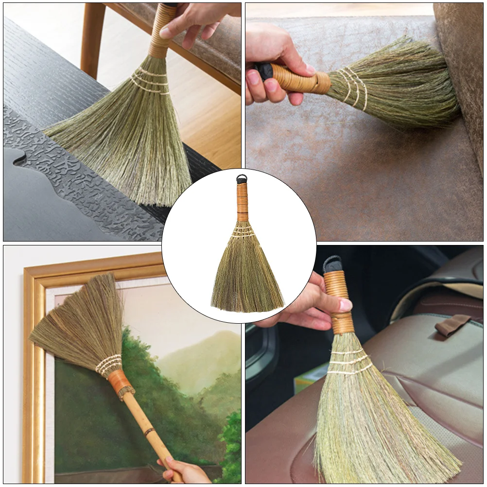 2 Pcs Household Dust Broom Assorted Color Small Cleaning Sweeping Brush Convenient Straw Practical Useful