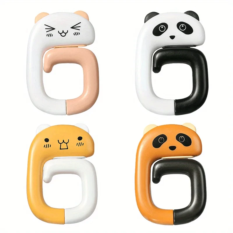 1-4Pcs Travel Portable Cute Handbag Hook, Securely Hangs On Any Desktop, Plastic Design With Stretchable Handle, Fashionable