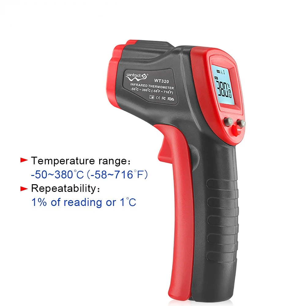 

Цифровой инфракрасный термометр, лазерный Бесконтактный фотоэлектрический регулятор температуры, инфракрасный термометр WT320
