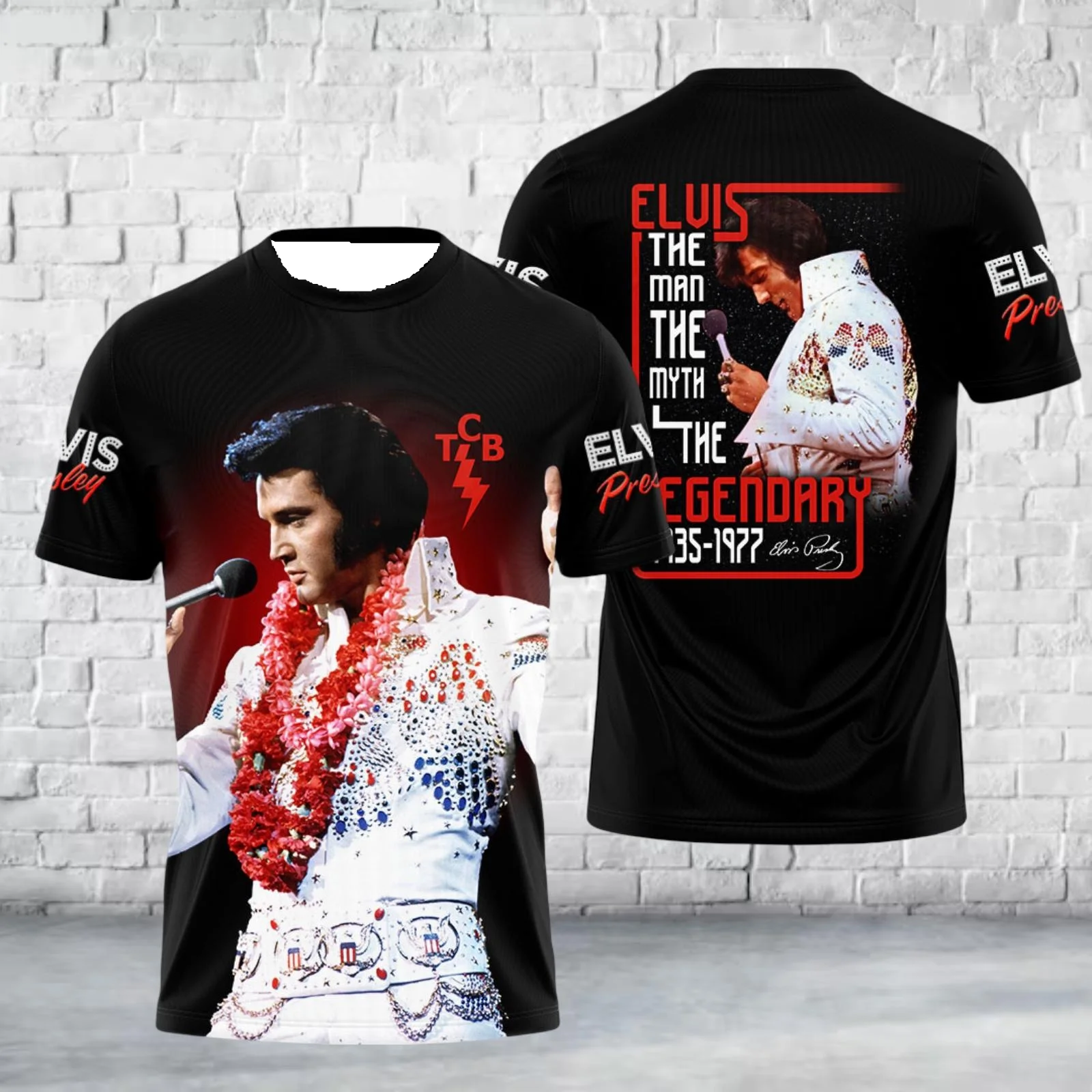 Neues 2026-27 Elvis Presley Herren-Trikot 3D-Druck Y2K Lässiges Schnelltrocknendes T-Shirt Geeignet als Trainingsbekleidung Familien-Partnerlook – Detail 4
