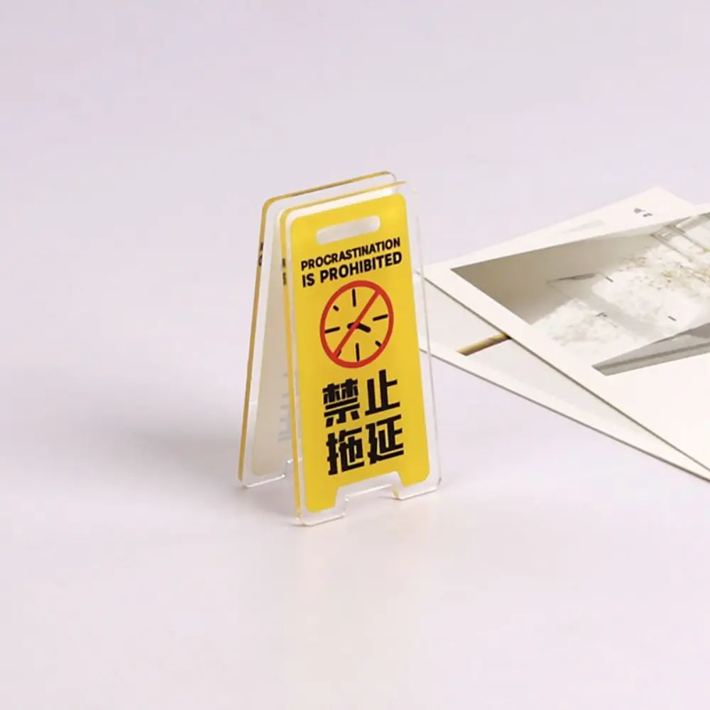 

PP Folder Warning Sign Acrylic PP Clip Acrylic Diy Hand Account Clip Creative Two-sided Sealing Clip Office Stationery