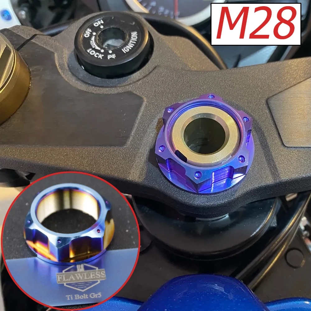 Flawsti-pitch Steering Stem Center Porca Jugo para S1000rr Zx4rr Zx10r Cbr1000rr Zr6r r1 r6 Gsx-r600 Gsx-r1000