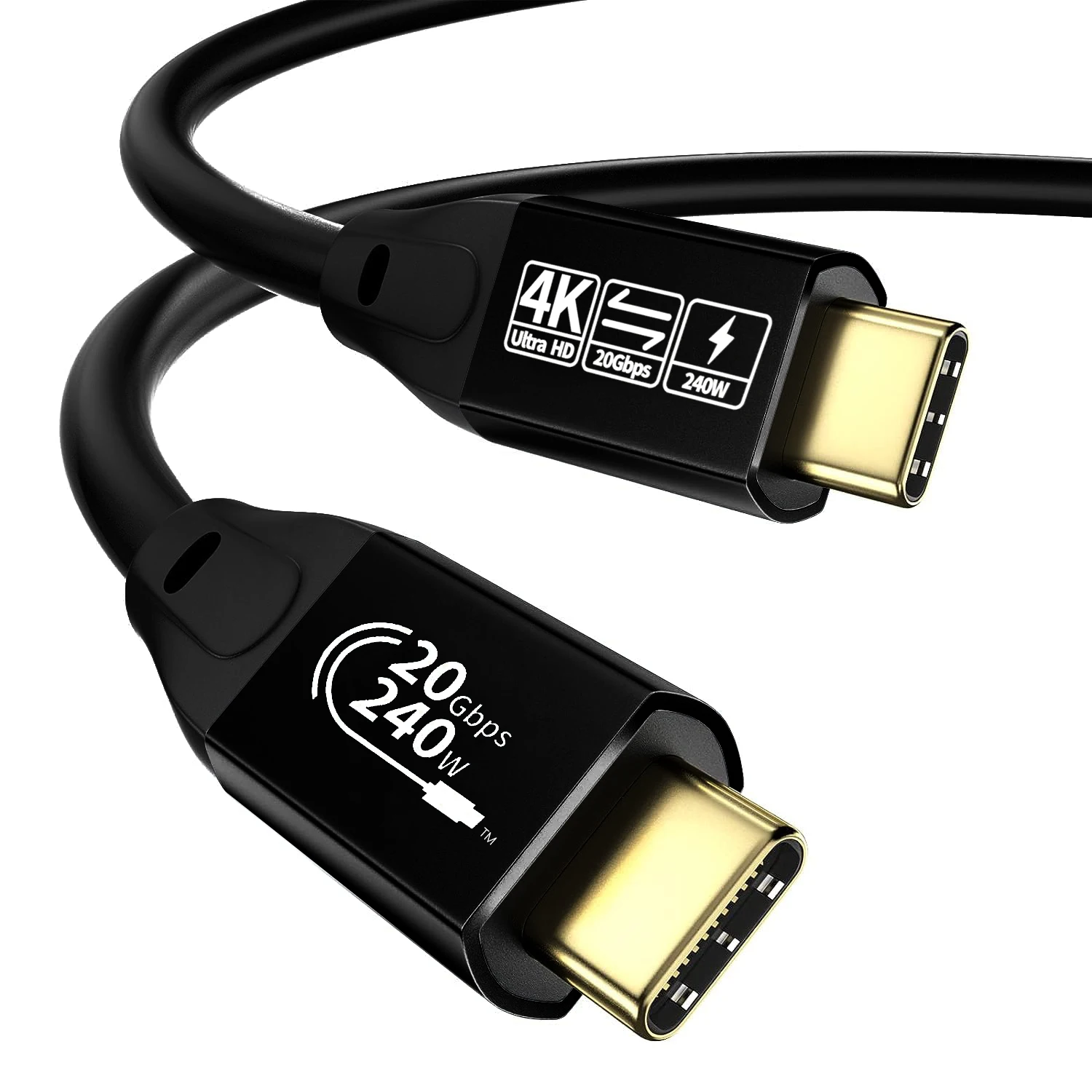 USB C 3.2 Gen 2x2 Cable,USB C to USB C Cable 240W 20Gbps,  4K@60Hz Video Cable, Male to Male Type C Cable