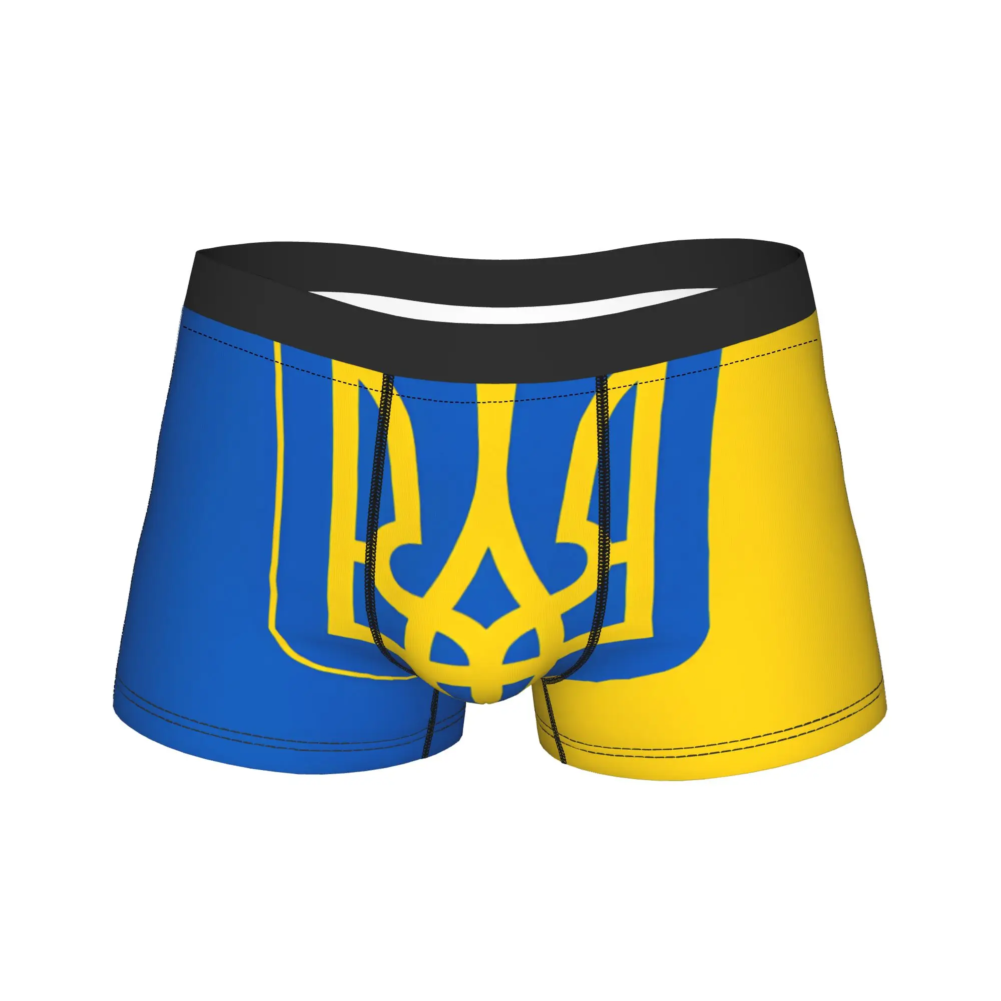 Ukraine Presidential Flag  Underwear  Males Underpants Custom DIY Comfortable Trunk High Quality Boxer Brief Plus Size