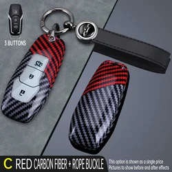 Carbon Fiber Car Key Cover Fob Case Shell for Ford Fusion F-150 Explorer Edge Mustang Mondeo Kuka 2013 2014 2015 2016 2017 2018