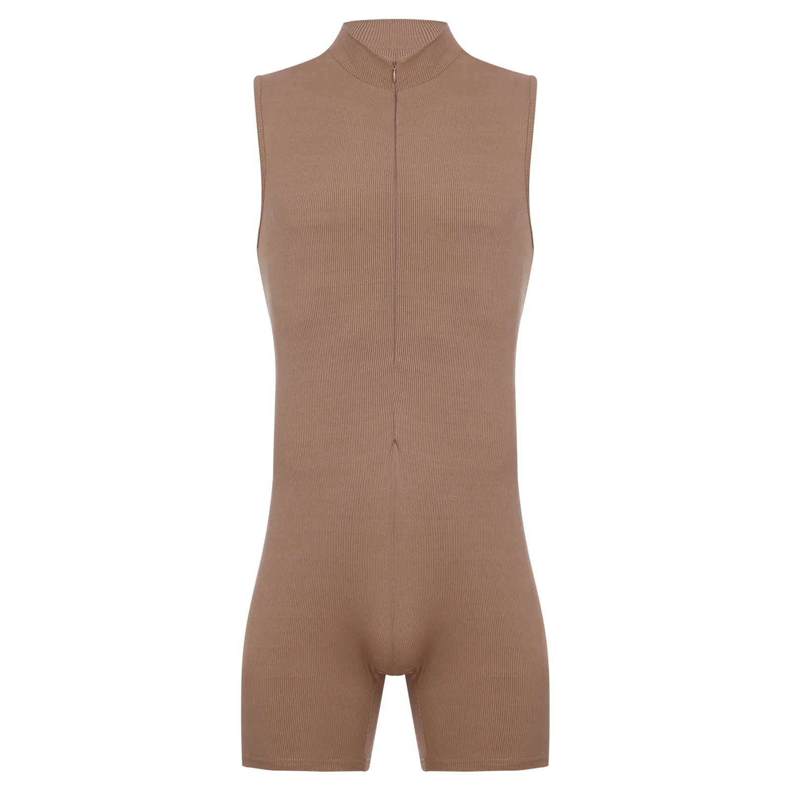 

Pajamas for Mens Sleepwear One-Piece Pajama Romper Boyleg Zipper Onesie Jumpsuit Stretchy Sport Bodysuit Bodybuilding Fitness