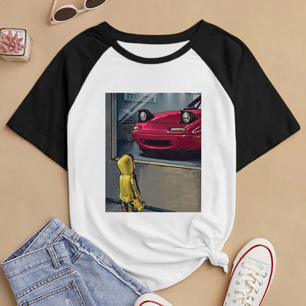 Miata Tee women summer comic t-shirts female harajuku 2000s clothing