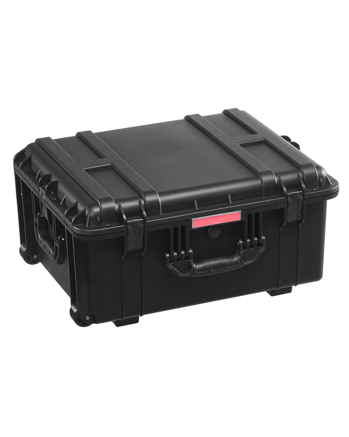 Weatherproof Hard Case, Heavy Duty Protective Dry Box with Pre-Cut Foam, Wheels & Retractable Pull Handles for Travel, Hunt