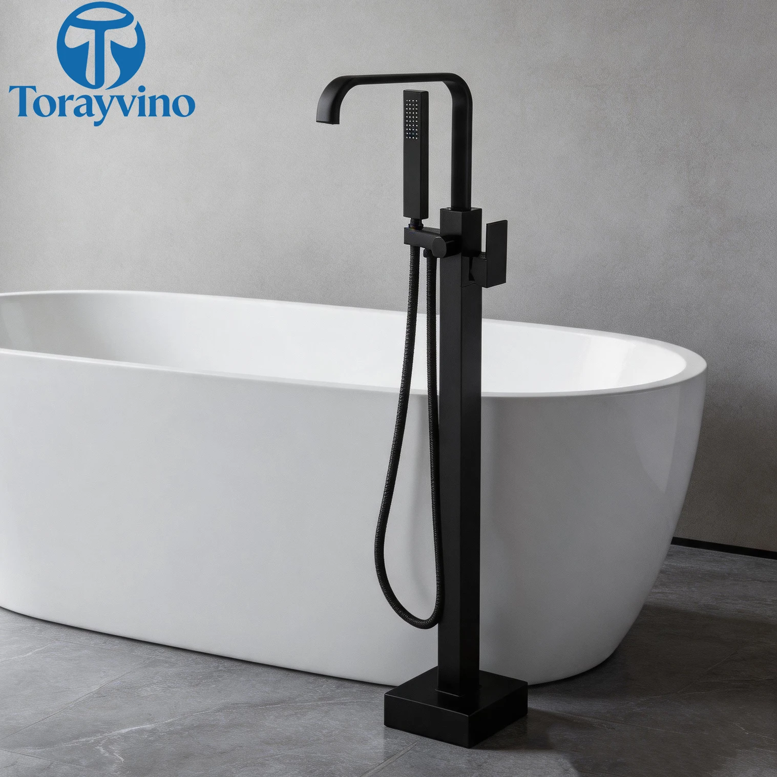 Torayvino Bathroom Bathtub Faucet Outdoor Shower faucet system set Beach wash Tap Swimming Pool Floor standing Shower Column