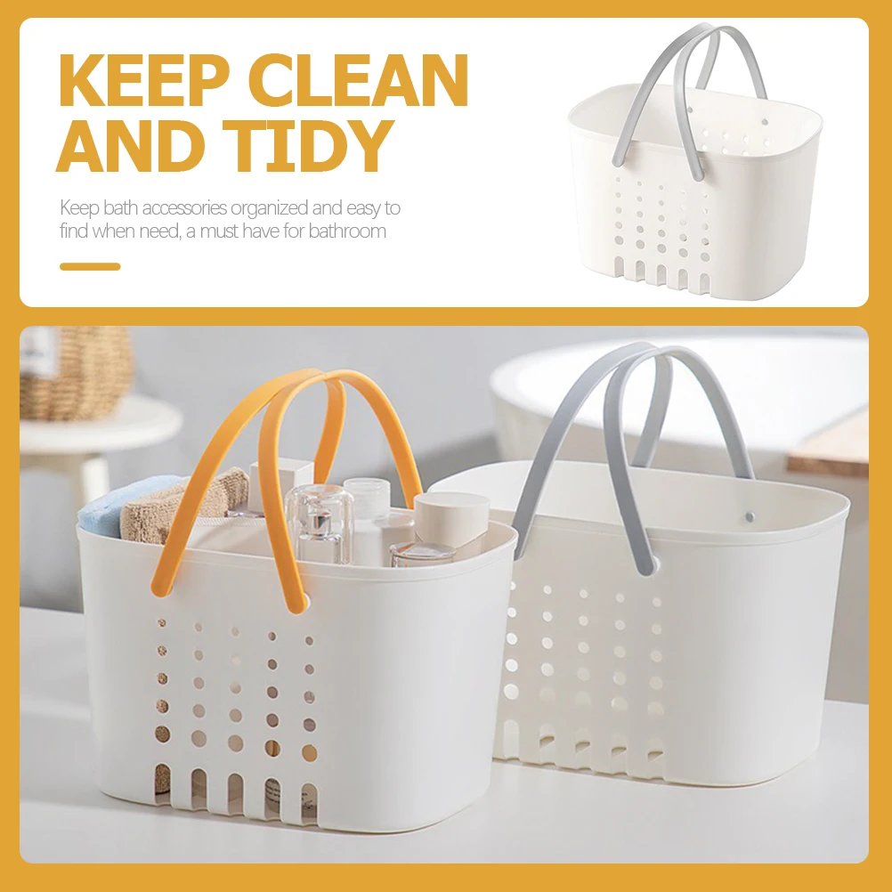

Bathroom Basket Plastic Storage Organizer Portable Shower Tote For Cleaning Supplies Laundry Craft Snacks
