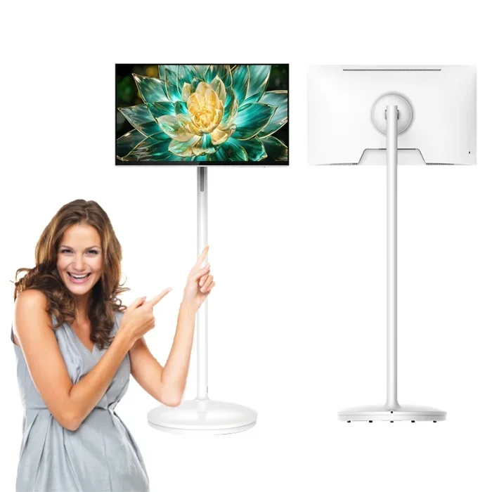Monitor portátil de 27-32 pulgadas, pantalla LCD inteligente para interiores, televisor inteligente de pantalla plana para entretenimiento, Android 13, televisor portátil.